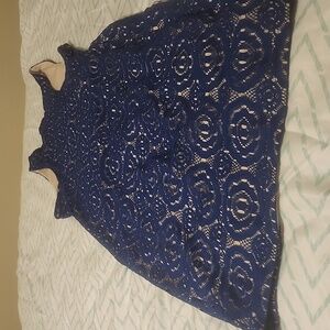 Navy blue lace dress